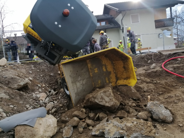 Unfall auf Baustelle
