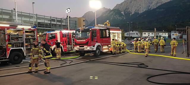 Gemeinschaftsübung beim Interspar Debant